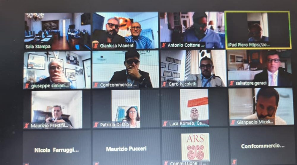 La videoconferenza della terza commissione Attività produttive all'Ars